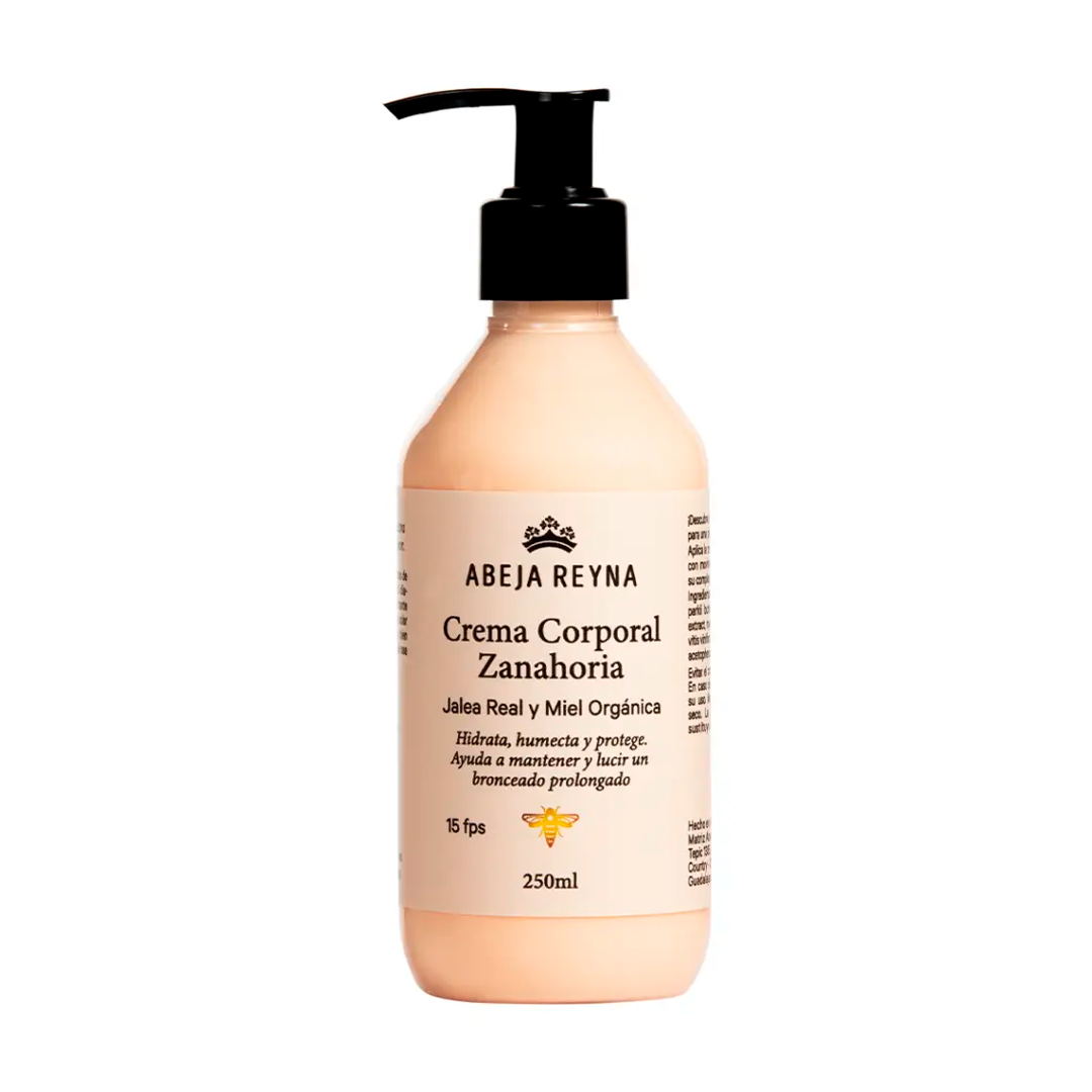 Crema Corporal Orgánica Zanahoria y Jalea Rea 250 ml - Abeja Reyna