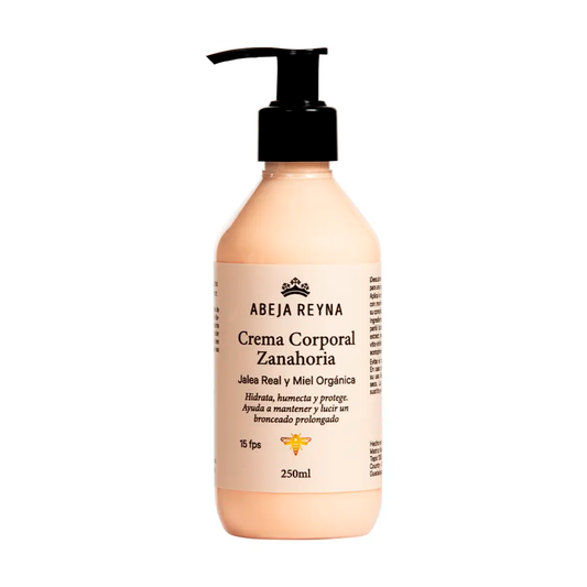 Crema Corporal Orgánica Zanahoria y Jalea Rea 250 ml - Abeja Reyna